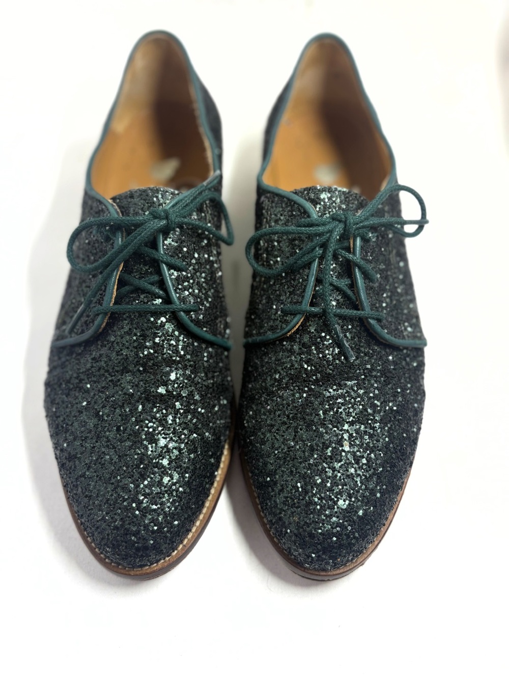 Glitter Lace-Up Oxfords